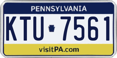 PA license plate KTU7561