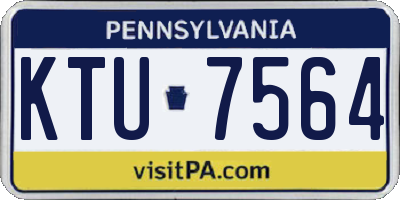 PA license plate KTU7564