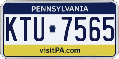 PA license plate KTU7565