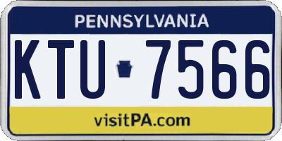 PA license plate KTU7566