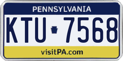 PA license plate KTU7568