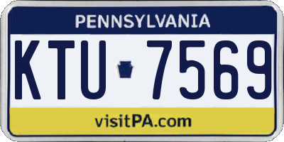 PA license plate KTU7569