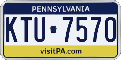 PA license plate KTU7570