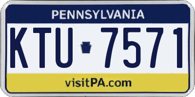 PA license plate KTU7571