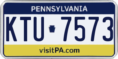 PA license plate KTU7573