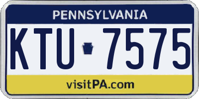 PA license plate KTU7575