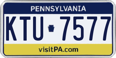 PA license plate KTU7577