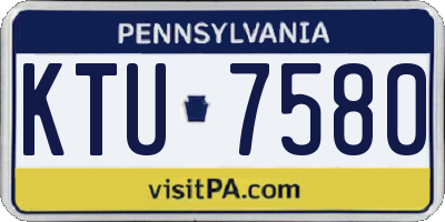PA license plate KTU7580