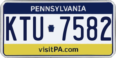 PA license plate KTU7582