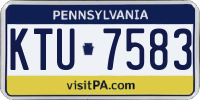 PA license plate KTU7583