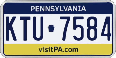 PA license plate KTU7584