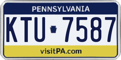 PA license plate KTU7587