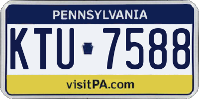 PA license plate KTU7588