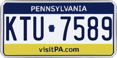 PA license plate KTU7589