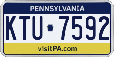 PA license plate KTU7592