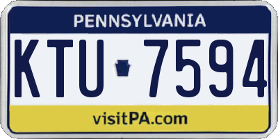 PA license plate KTU7594
