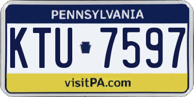 PA license plate KTU7597