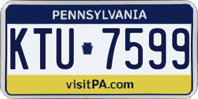 PA license plate KTU7599