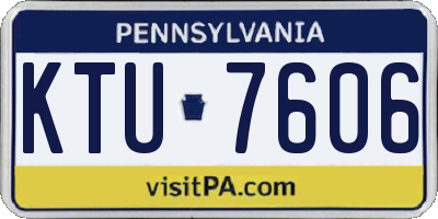 PA license plate KTU7606
