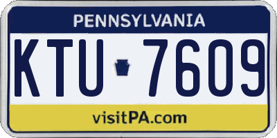 PA license plate KTU7609