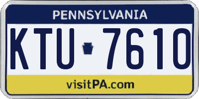 PA license plate KTU7610