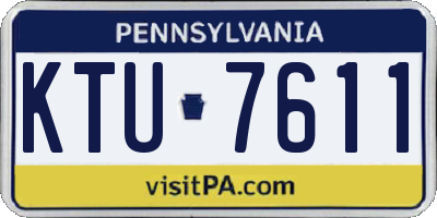 PA license plate KTU7611