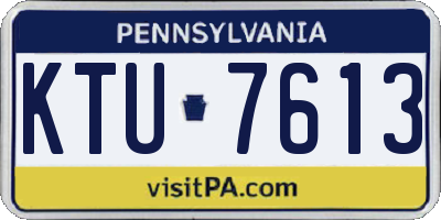 PA license plate KTU7613
