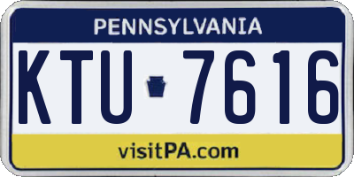 PA license plate KTU7616