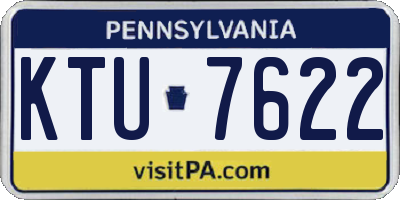 PA license plate KTU7622