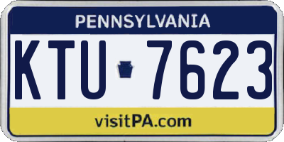 PA license plate KTU7623