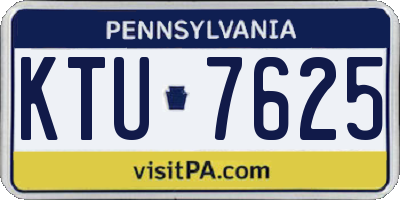 PA license plate KTU7625