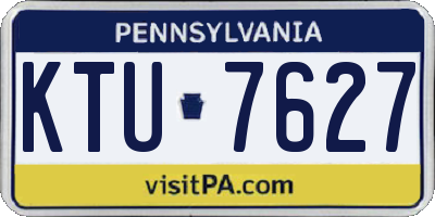 PA license plate KTU7627