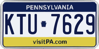 PA license plate KTU7629