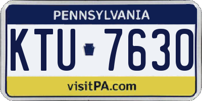 PA license plate KTU7630