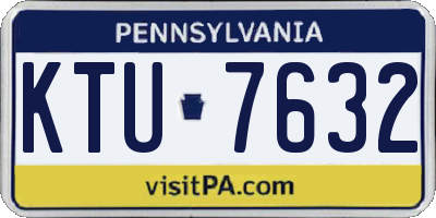 PA license plate KTU7632