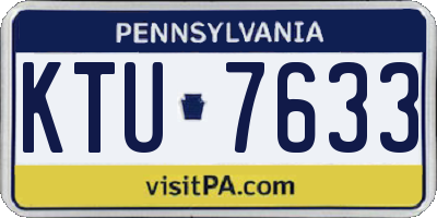 PA license plate KTU7633