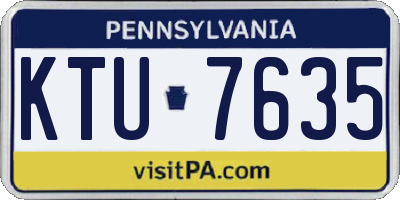 PA license plate KTU7635