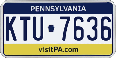 PA license plate KTU7636