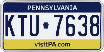 PA license plate KTU7638