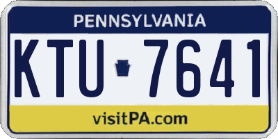 PA license plate KTU7641