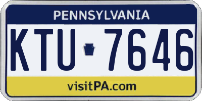 PA license plate KTU7646