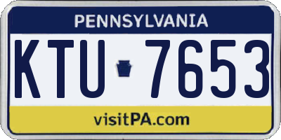 PA license plate KTU7653