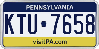 PA license plate KTU7658