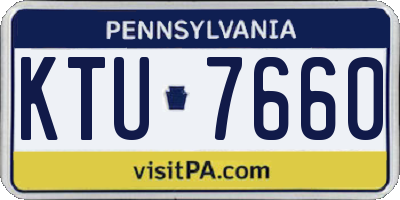 PA license plate KTU7660