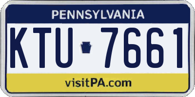 PA license plate KTU7661