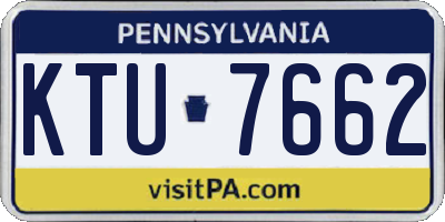 PA license plate KTU7662