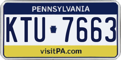 PA license plate KTU7663