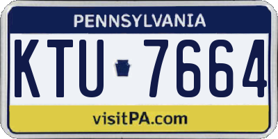 PA license plate KTU7664