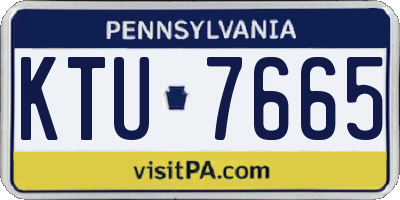 PA license plate KTU7665