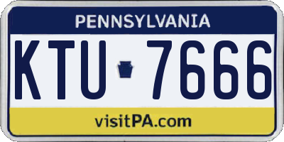 PA license plate KTU7666